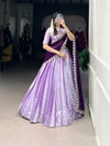 LNB2013 Jacquard Silk With Weaving Work Lehenga With Blouse Dupatta Suppliers In India